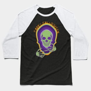 Happy Skull  Halloween Baseball T-Shirt